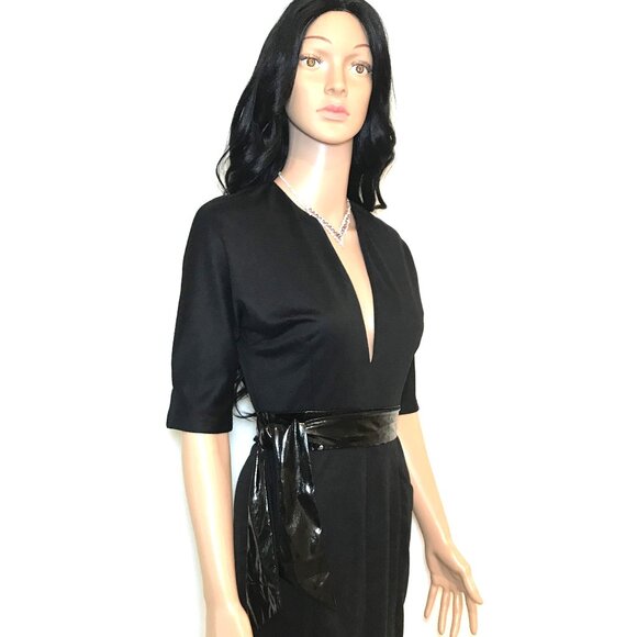 Lucky Lady Women's Black Short Sleeve Mini Dress with Belt - Size Medium - Picture 3 of 6